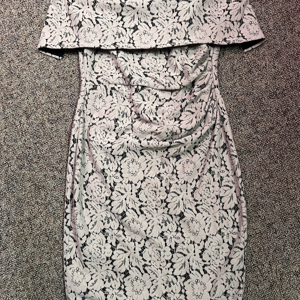 Elegant Floral Lace Off-Shoulder Dress